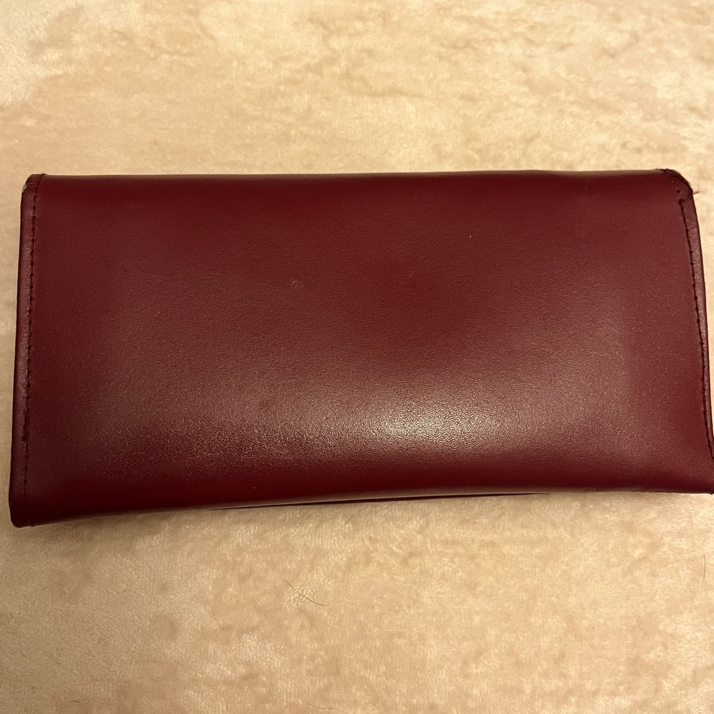Cartier  Must De Bifold  Burgundy Leather Wallet purse